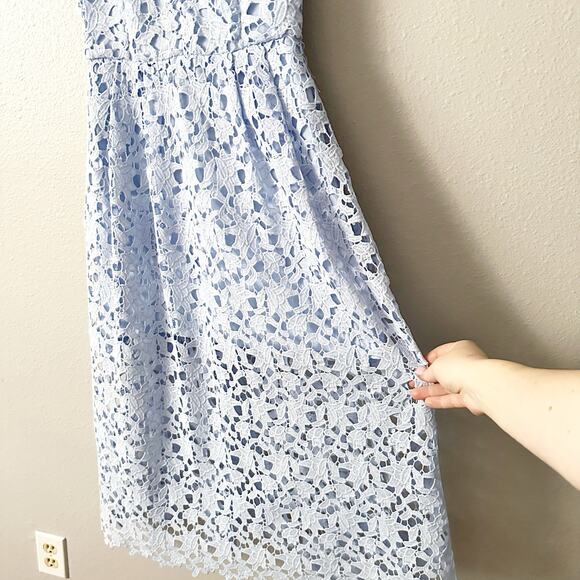 ASTR the Label Lace A-Line Midi Dress in Periwinkle Blue women's size Medium - Picture 4 of 14